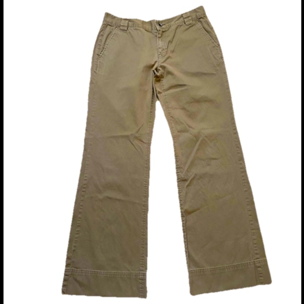 BANANA REPUBLIC | 100% Cotton Flare Wide Leg Tan Pants Size 6